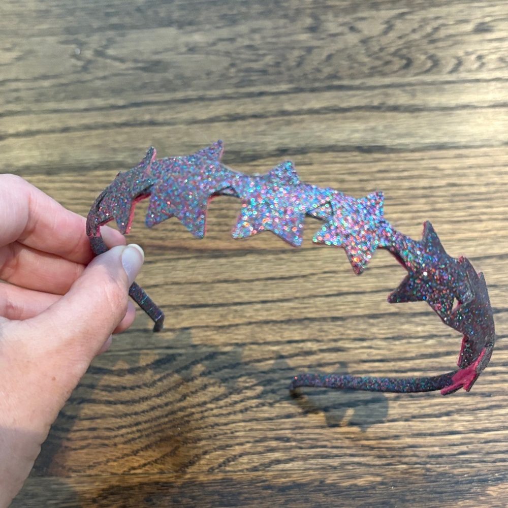 Crewcuts glitter star headband